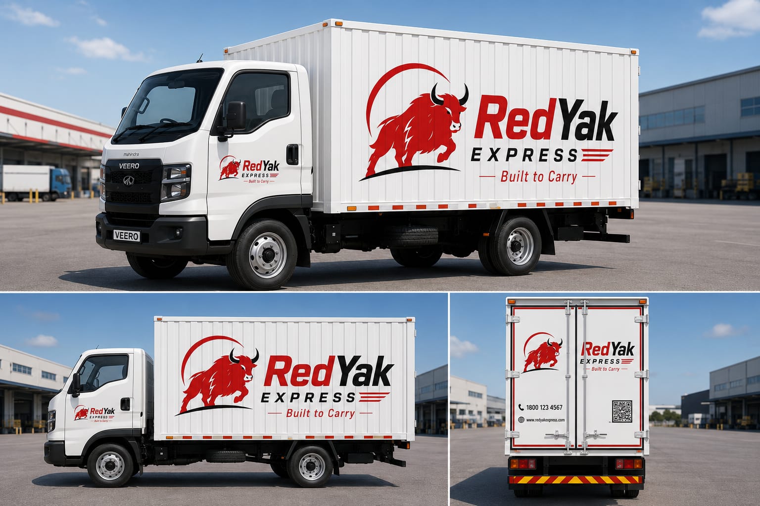 Commercial pickup truck for goods transport